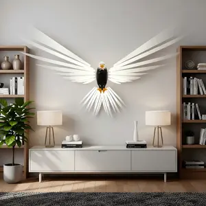 Stop Stressing Over Gifts! This Rechargeable Eagle Ambiance Light is Full of Tech Feel and Ceremony.The bald eagle wall lamp with a magnetic base is easy to install and has a remote control function. It is suitable for bedrooms, corridors, etc. tiktokshop