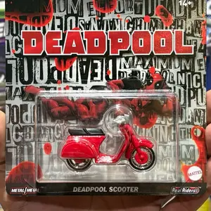 Red DeadPool Diecast motorcycle scooter 1:64 scale