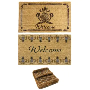 Rubber-Cal "Coastal Décor Dooormat Kit" - 2 Beach Décor Doormats & 1 Shoe Scraper