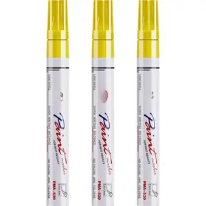 Permanent  Markers Pens - 3 Pack Yellow Oil Based  Pens, Medium Tip, Quick Drying and  Marker Pen for Metal, Rock, , Fabric, Plastic, Canvas, Mugs, Stone, Glass