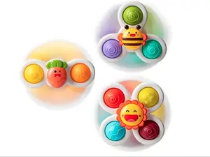 3PCS Suction Cup Spinner Toys for 1-2 Year Old Boys Spinning Toys Sensory Toys for Toddlers 1-3 Gifts for 1 Year Old Girls
