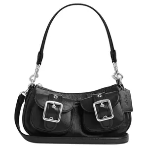 COACH Ashton 25 Detachable Strap Top-Zip Patent Leather Handbag for Women