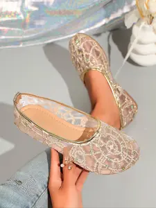 Girls' Flat Lace Ballet Dance Shoes, Ballerina Shoes, Breathable Wide Fit Design, Elegant Comfort, Sparkle Luxury Lightweight Plain Shoes, Classic Ballet Shoes