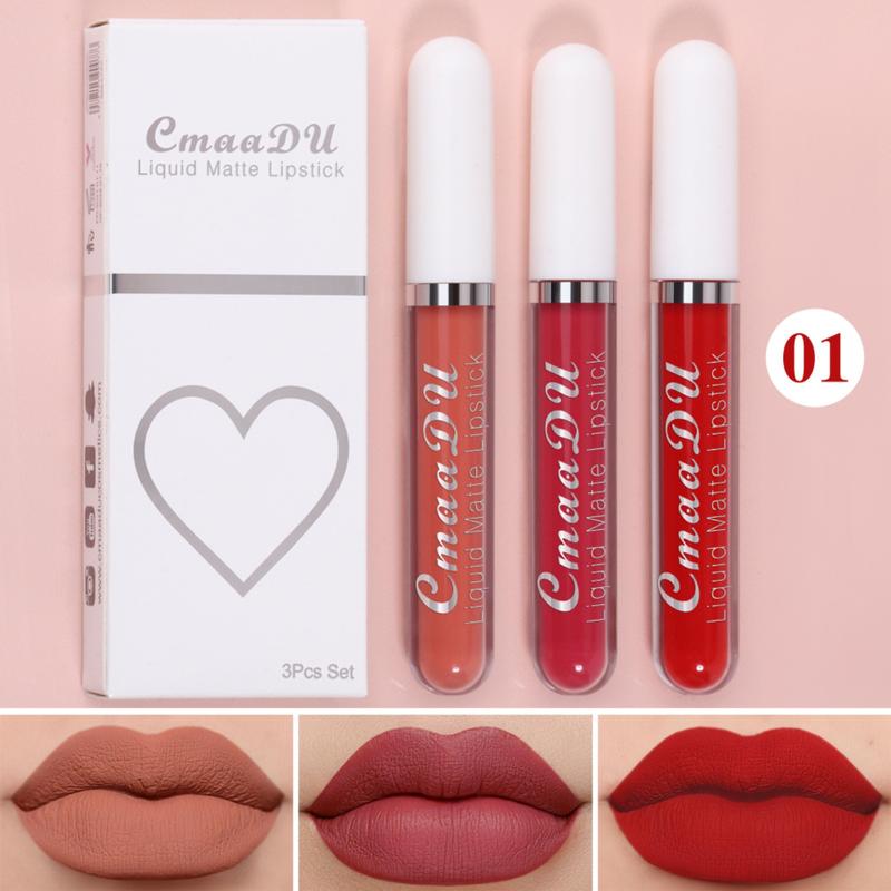 10 Pcs Matte Lipstick Cosmetic Long Lasting Waterproof Lip Glaze Nonstick Easy To Apply Long Lasting Lipgloss Suitable For Beginners Beauty Makeup