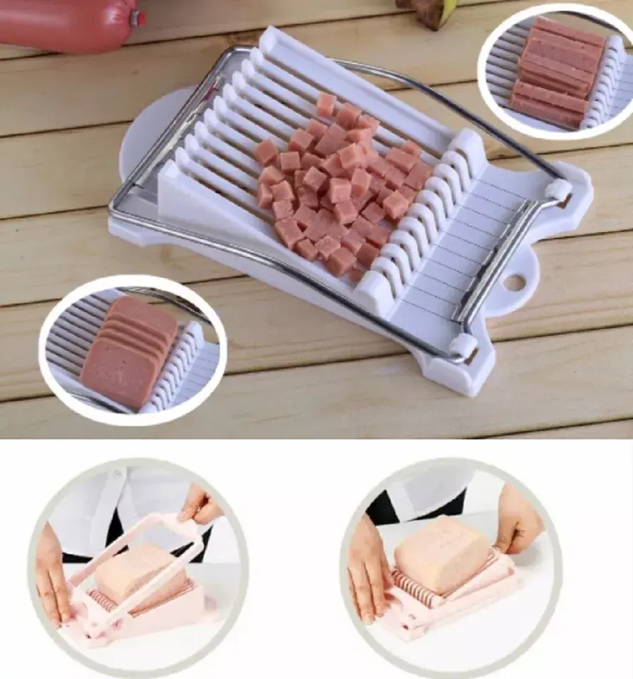 Multipurpose Stainless Steel Spam Slicer - Luncheon Meat & Egg Cutter Kitchen Utensils