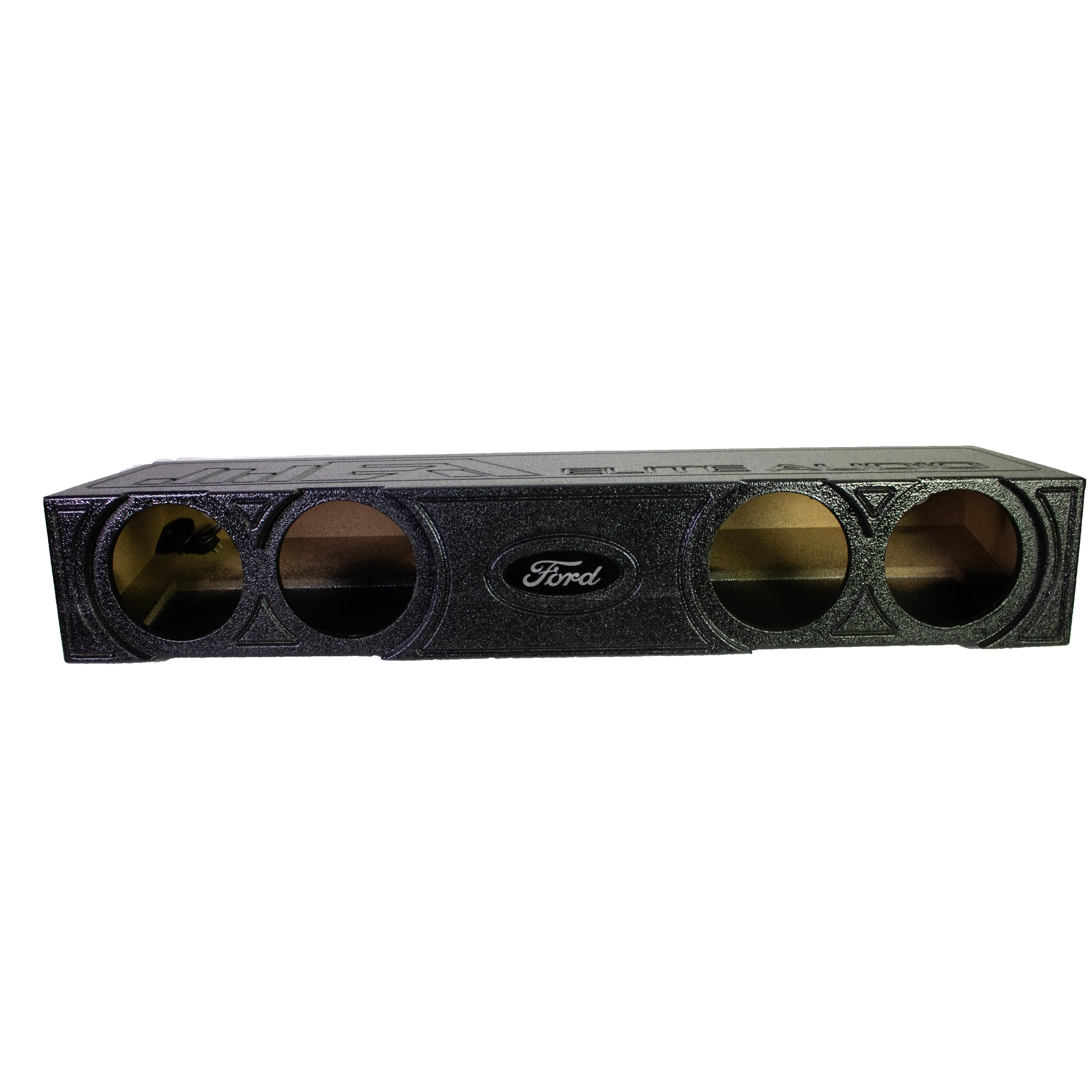 Elite Car Subwoofer Enclosure for Car Stereo - Ported Front-Firing Box, 1.8 cu ft, 5.5" Depth, Universal Fit for Ford F-150 & Super Duty Crew Cab Trucks (2009-2024), Fits a Wide Range of Subwoofers