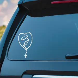 Rosary Car Decal Stickers - Original Product with Simple Design and High-Quality Material for Home Decor