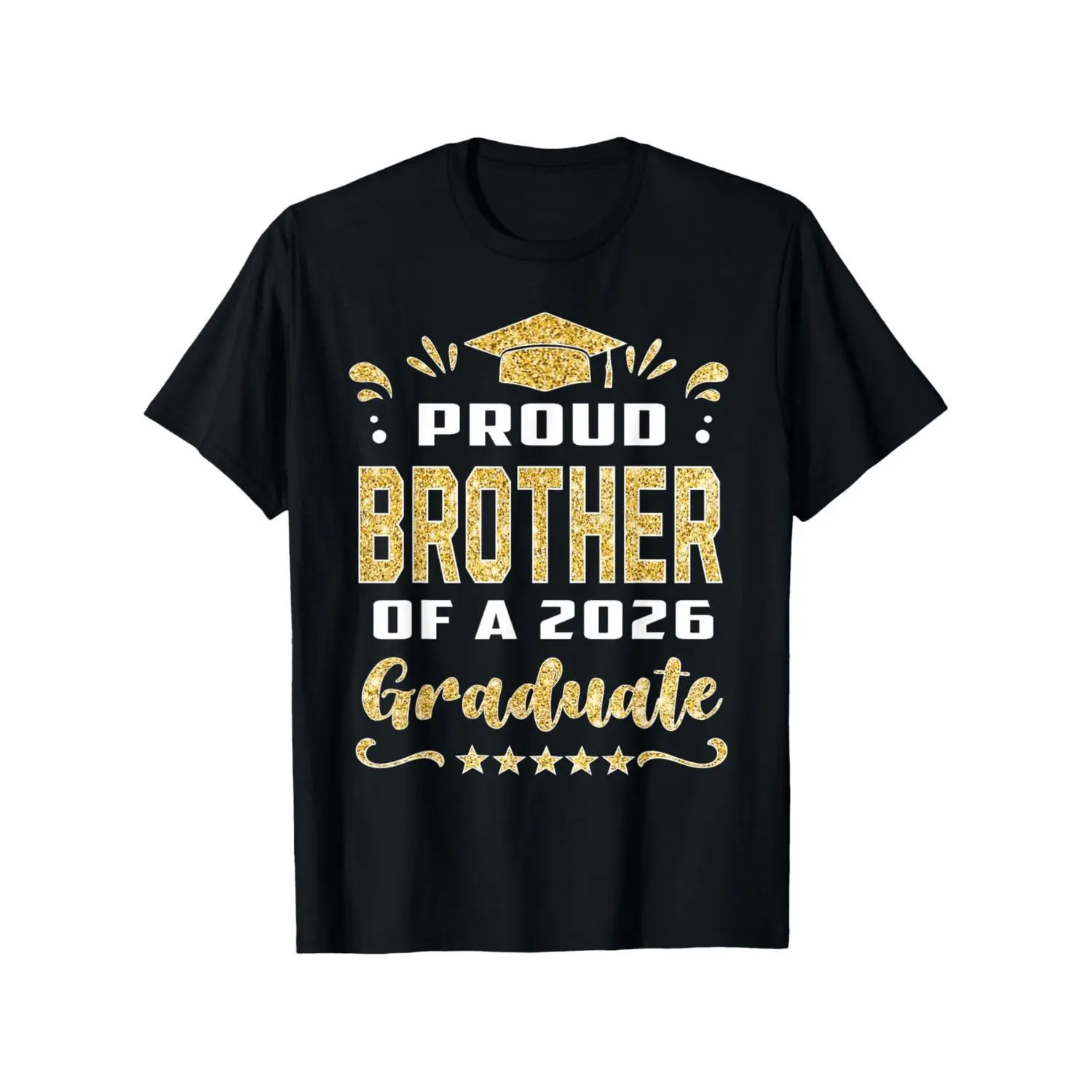 Women's Proud Brother 2026 Graduate Graphic T-Shirt, Soft Cotton Blend Casual Top with Crew Neck and Short Sleeves, Casual Fashionable Top, Basic Casual Tops
