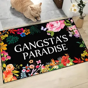 Entrance Doormat, Doormat, Floral Print Rug, Comfortable Wear-Resistant Durable Doormat, Home Decor Rug, Welcome Mat for Outdoor Front Door and Yard Garage Living Room Bedroom and Entryway, Ideal Decor Indoor & Outdoor Entrance Mat, Decorative Rug