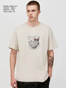 Unisex American Style Sun Protection Quick Dry Crew Neck T-shirt, Trendy Cool Pet Style, Sphynx Cat Illustration, "THE SPHYNX IN" Vintage Letter Print, Lightweight Breathable Casual Sports Fitness Short Sleeve Tee