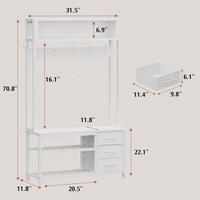 31'' White (with a top storage panel)