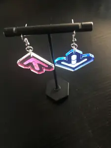 Earrings 90s/2000s video games: dancing; arrows; rave; butterfly; trance; Party! Black Light EDM Many colors!--=%2=- christmas=%2=----=%2=- gift=%2=-- christmas gift