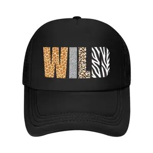 Wild Animal Pattern Giraffe Wolf Leopard Zebra Animal Print Baseball Cap