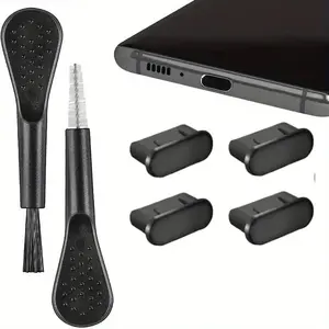 Silicone Dust Plug Cleaning Kit for Phones and Laptops, Universal Cleaning Brush Set for Keyboards and Devices Maintenance, Essential Cleaning Tools