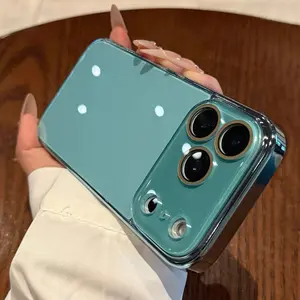 Fashion Glass Back Anti-Drop Phone Case, Compatible with iPhone 17 Pro Max 16 Pro Max 15 14 13 12 11, Durable Protection