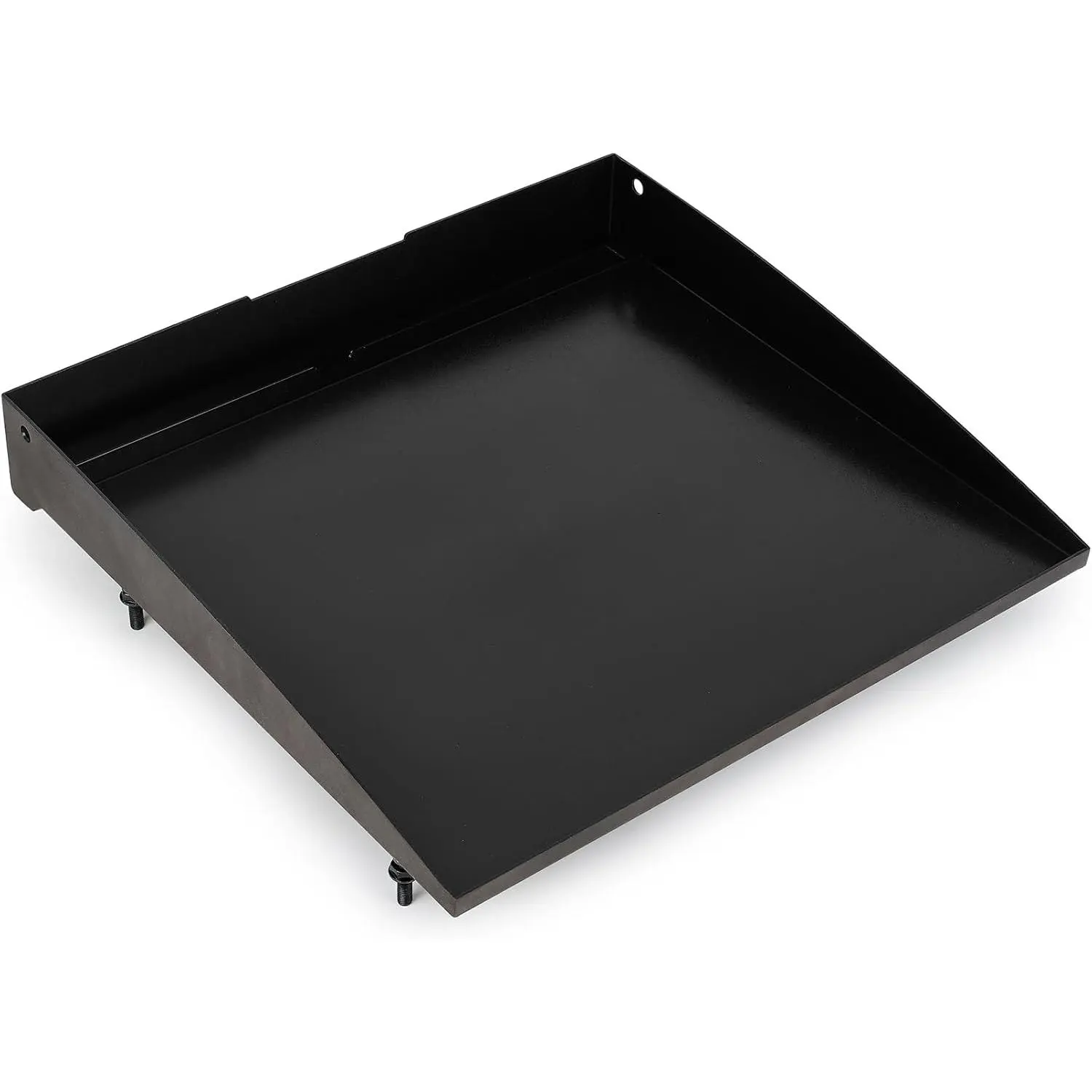 17 Inch Flat Top Griddle Replacement Top for Blackstone 17" Tabletop Griddle Station, Ceramic Coated Steel Griddle Top Replacement with Rear  System, Black