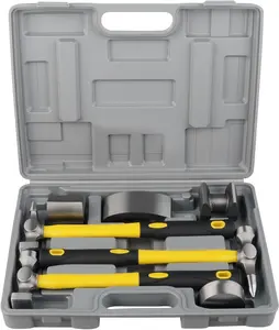DAYUAN 7PCS Auto Body Repair Kit – Panel Beating Hammer & Dolly Set for Dent Repair