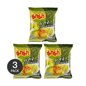 MAMA Thai Instant Noodles - Chicken Green Curry Flavor (3 Pack) - 55g Each
