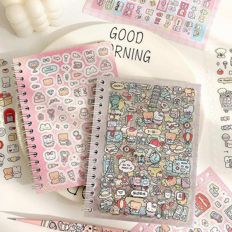 Patterns Sticker Book Cartoon Pattern Sticker Book, 16 Sheets Cute Cartoon Sticker Book ...