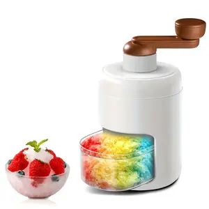 Snow Cone Machine Manual, Shaved Ice Maker Machine for Home, Ice Shaver Hand Crank, Slushy Maker Machine, Ice Crusher for Snow Cones, Ideal for Outdoor Picnics, Portable