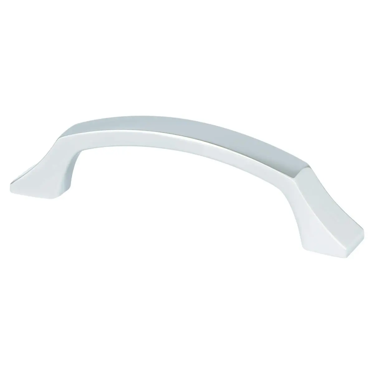 212 MAIN Berenson 1208-1026-P 96 mm CC Century Edge Pull, Polished Chrome Finish, Simple Design, 1-3/16 In. (30 Mm), 5/8 In. (16 Mm)