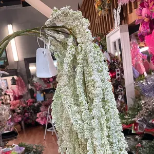 39” long hanging amaranthus cream/white
