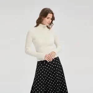 Women's Ribbed Turtleneck Sweater - A New Day White XS