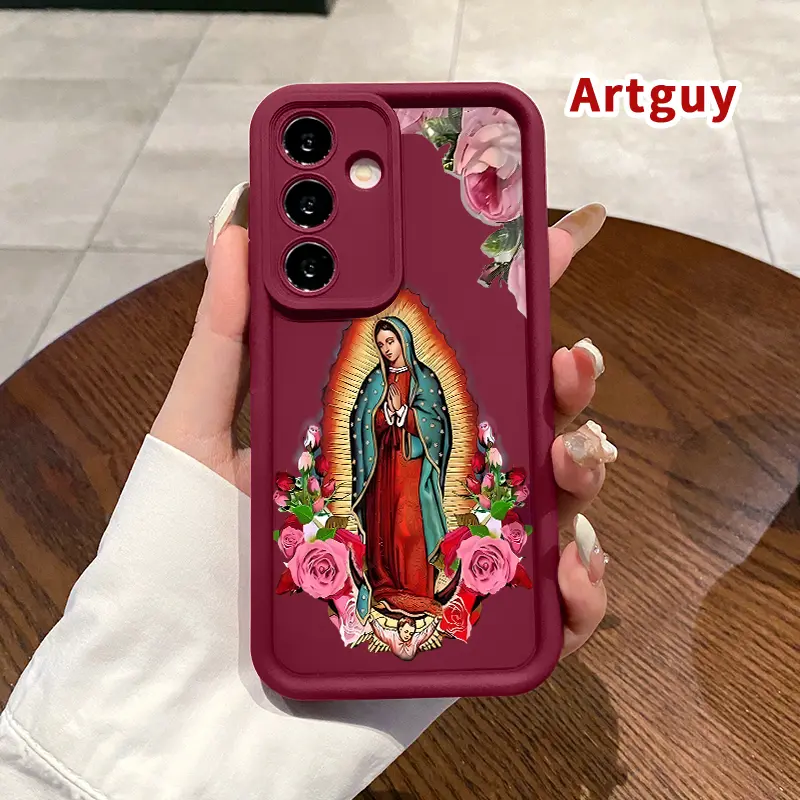 Divine Rose Icon Slim Silicone Cellphone Casing - Shockproof, Full Camera Protection, Durable Mobile Device Accessory Compatible with Samsung Galaxy S22/S23/S24 Ultra Plus, S25 Protective Cover, Accessories, Smartphone