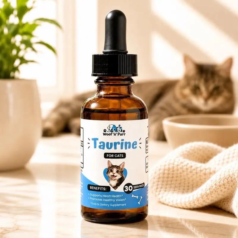 Taurine for Cats – Essential Heart & Vision Support | 30–120 Servings | Woof 'n' Purr