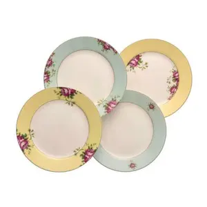 Aynsley Archive Rose Tea Plates set of 4