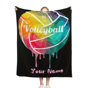Volleyball Printed Blanket Custom Name Text Blanket Multi-Size Multi-Scene Four Seasons Available Quick Arrival Nice Gift