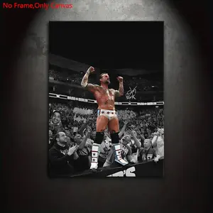 1 Piece/Set Frameless Canvas Painting Print Poster, Unframed Painting, Classic Realism Sports Pop Art, Superstar CM Punk Victory, Gift for Professional Wrestling Fans, Gift for Bedroom, Study, Office, Living Room, Mural, Wall Decoration, Room Decor