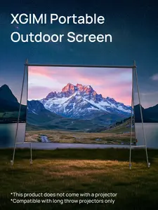 XGIMI Outdoor Portable Projector Screen 70" Foldable & Lightweight - Camping/Backyard Compatible with XGIMI Long Throw Projector | HD/4K HDR10+ | Travel Movie Screen
