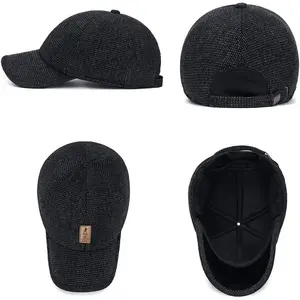 Men’s Winter Golf Baseball Cap for Seniors: Warm, Ear-Protective & Casual for Outdoor Activities