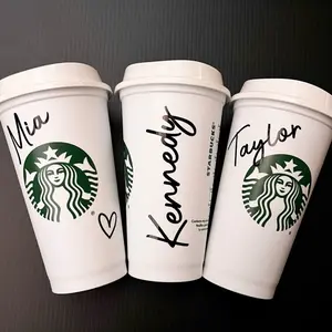 Personalized Starbucks Hot Cup with Heart