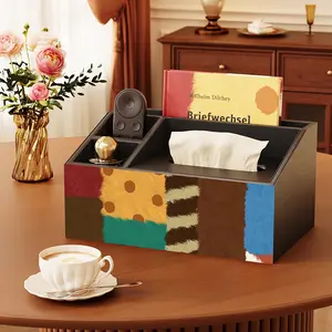 American-style dopamine remote control storage box, multifunctional tissue box for the living room, integrated coffee table storage tissue box