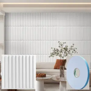 FLOLEOPA PVC Plastic 3D Wall Panels, Waterproof and Fire-Resistant, 11.8x11.8 inches, Approx. 1mm Thickness. Ideal for Living Rooms, Bedrooms, Hotels, Offices, Game Rooms, and TV Feature Walls. Modern Home Decor Vinyl. Includes Installation Accessories.