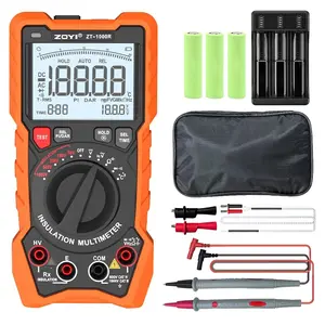 ZT-1000R 2-in-1 Megohmmeter 1000V with DAR & Digital Multimeter, Insulation Resistance up to 20G?, 19999 Counts,  Diodes Ohm, TRMS, Auto-Ranging, Backlit LCD Screen, for Professional