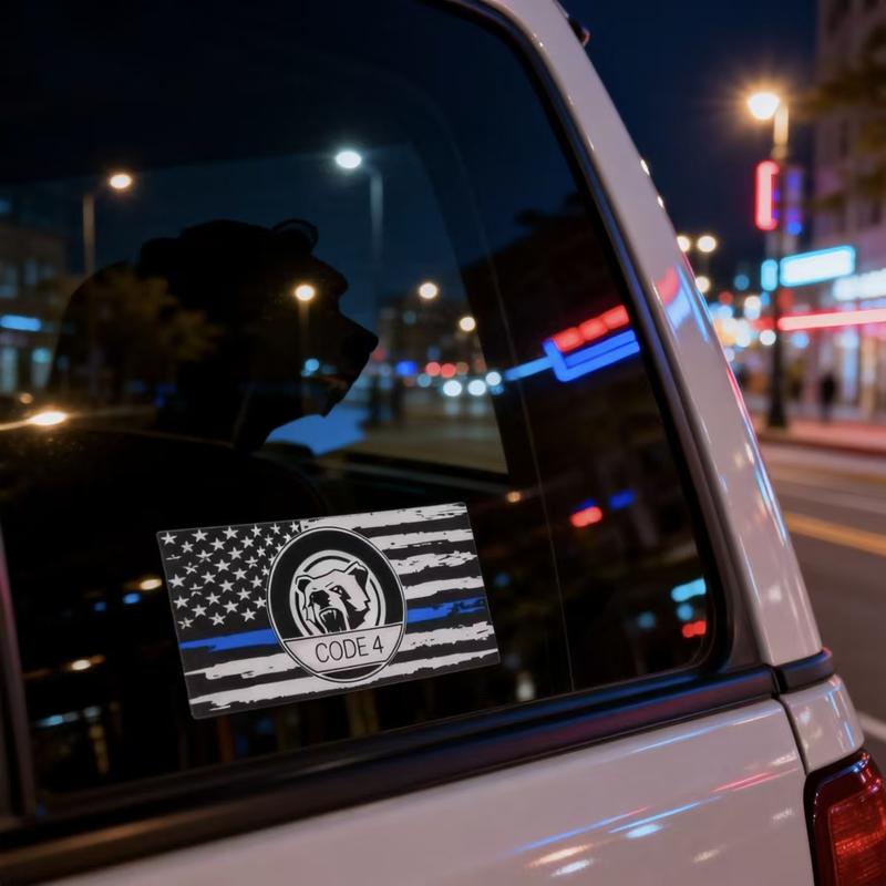 5PC Blue Thin Line American Flag Stickers | Patriotic Themed Vinyl Decals for Cars, Laptops, Windows | Waterproof, UV Resistant | Truck Accessories, Veteran Gifts, Independence Day Decorations