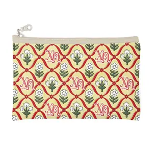 Chi Omega Block Print Cosmetic Bag