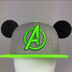 Mickey Ears For Any Hat - MULTIPLE COLOR -3D Printed Accessory - 2pc Mens Womens Kids