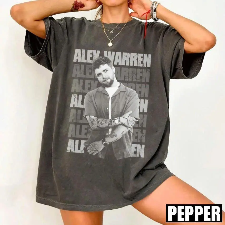 Youth & Adult Vintage Alex Warren Tour Shirt, Retro Alex Warren Graphic T-Shirt, Official Music Fan Merch, You'll Be Alright Kid Tour Apparel, Trendy Concert Season Outfit, Unisex Singer Fan Gift Tee, Vintage Pop Music Lover Shirt Top