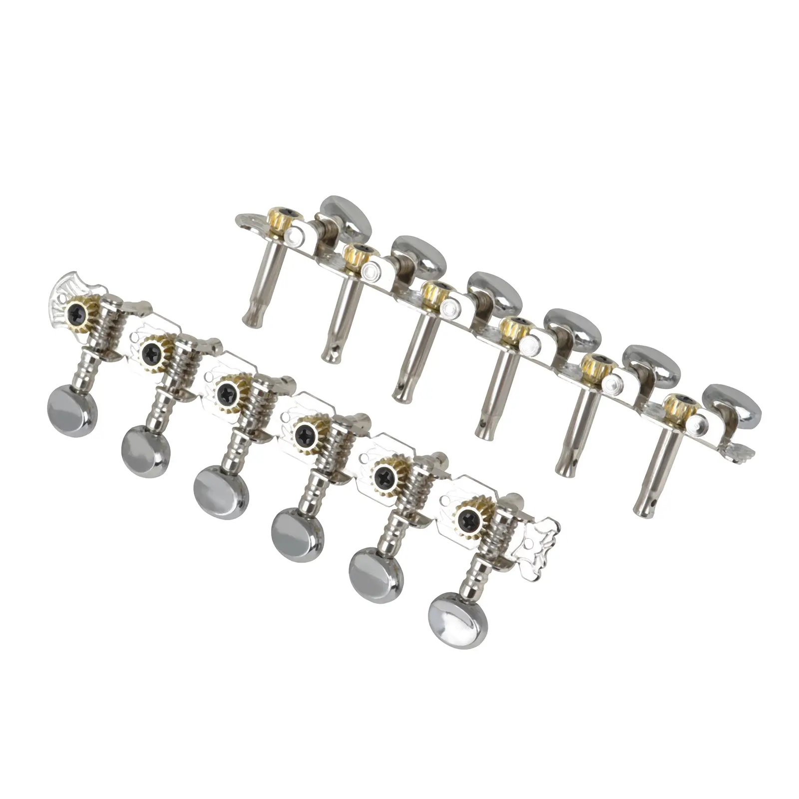 6 Joint 12 String Folk Guitar Tuning Pegs Round Head Steel Post String Axle String Knob, Durable Musical Instrument Accessory