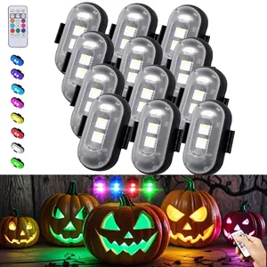 Led Lights For Halloween, Decorative ambient light, Wireless LED Light with Remote Control,8-Colors Waterproof Anti-Collision USB Charing Led lights