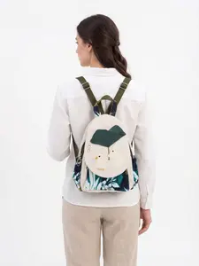 Bohemian Ethnic Handmade Duck Backpack, Cute Multi-Compartment Flip Cover, Fashionable Casual Shoulder Bag, Random Cut Design