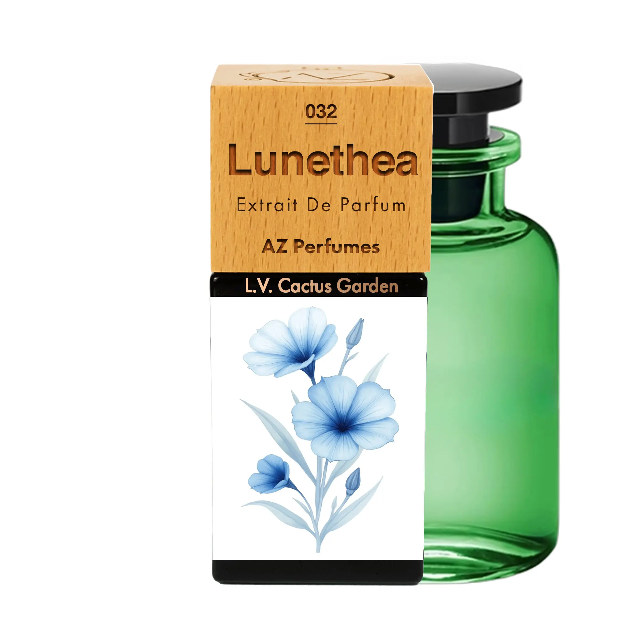 Lunethea N°32  | Unisex | Az | Extrait De Parfum | Bergamot, lemongrass, mate tea, Geranium, Incense, musk|  30 ML / 1.0 Oz | Long lasting Home fragrance |
