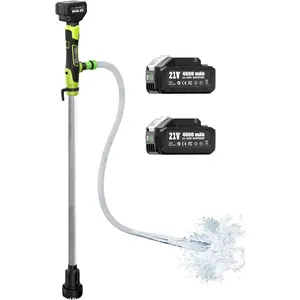 Cordless Stick Water Transfer Pump, Portable Battery Powered Sump Pump with 2PCS 4000mAh Rechargeable Batteries, 720GPH, 32FT Lift for Pool/Garden/Pond/Boat/RV/Rain Barrels/Outdoor Draining