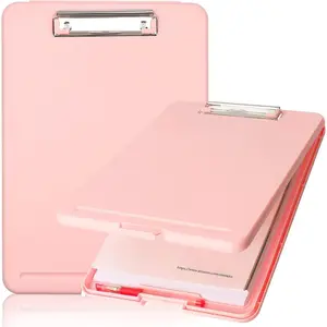 Clipboard with Storage,Storage Clipboard with Clip,Clipboards Foldable for Nurse,for 8.5x11 Paper Clip Boards,A4 Clipboards Case with Smooth Writing for Office Supplies Clip Board Case-Pale