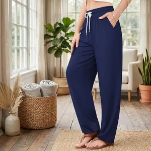 Women's Joggers Pants with Pockets - Casual Lounge Yoga Sweatpants Boho Trousers Comfortable Elastic Waist Soft Breathable Fabric Perfect for Home Workout Running Errands Daily Wear