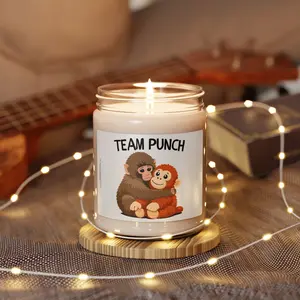 Baby Monkey Plush Toy Scented Candle Team Punch, Viral Emotional Plush Monkey, Lonely Cute Monkey, Animal Lover Gift Sad Punch Meme Present